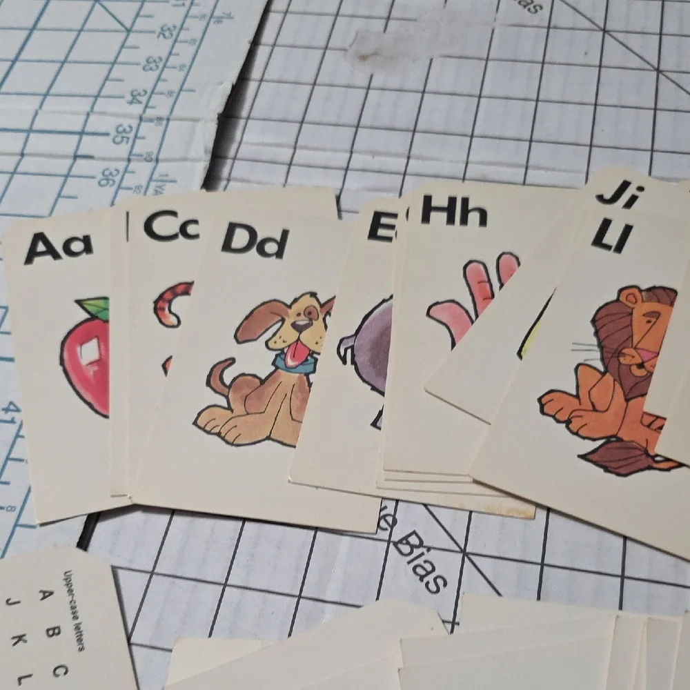 10-Sets Flash Cards Alphabet Shapes Capital Lowercase Picture Educatnl, Complete